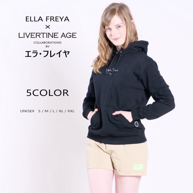 受注期間限定！EllaFreyaコラボ企画！コラボプルオーバーパーカー◆EllaFreya エラ・フレイヤ コラボプルオーバーパーカー