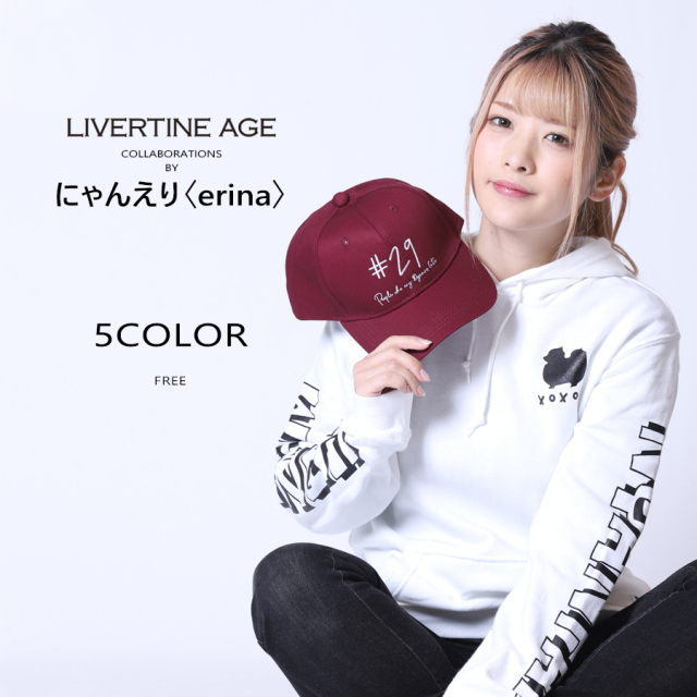 受注期間限定！にゃんえり〈erina〉コラボ企画！コラボキャップ◆にゃんえり〈erina〉