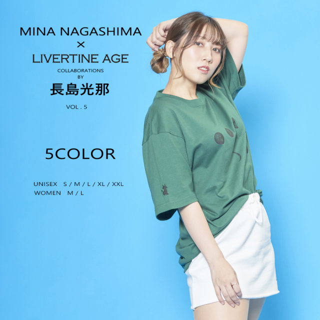 受注期間限定！長島光那コラボ企画第5弾！コラボ半袖Tシャツ◇