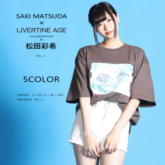 受注期間限定！松田彩希コラボ企画第二弾！コラボ半袖Tシャツ◇