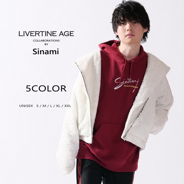 受注期間限定！Sinamiコラボ企画！コラボプルオーバーパーカー◆Sinami