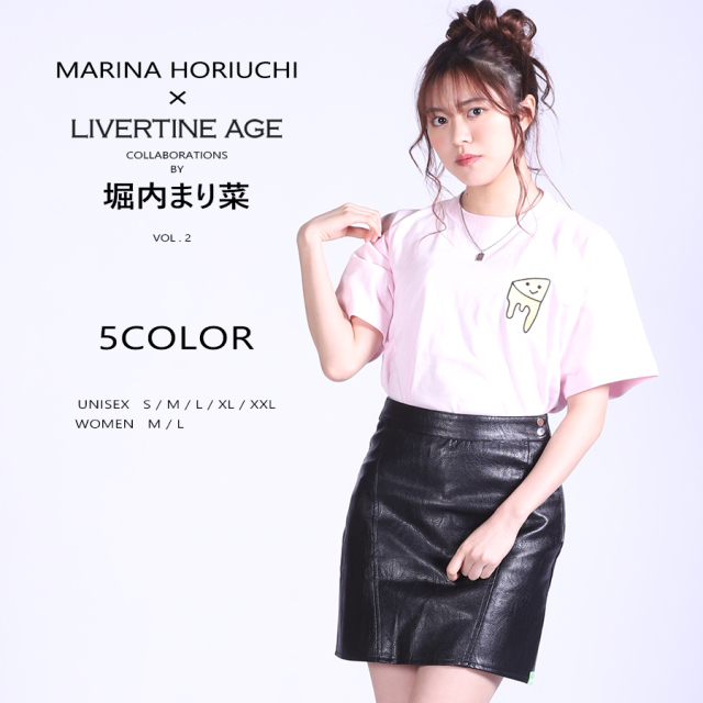 受注期間限定！堀内まり菜コラボ企画第2弾！コラボ半袖Tシャツ◆堀内まり菜