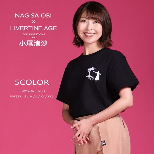 受注期間限定！小尾渚沙コラボ企画！コラボ半袖Tシャツ◆小尾渚沙