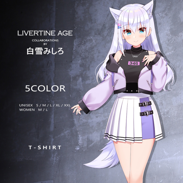 受注期間限定！白雪みしろコラボ企画！コラボ半袖Tシャツ◇白雪みしろ