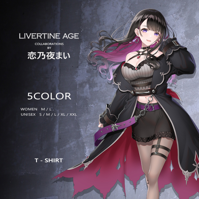 受注期間限定！恋乃夜まいコラボ企画！コラボ半袖Tシャツ◆恋乃夜まい
