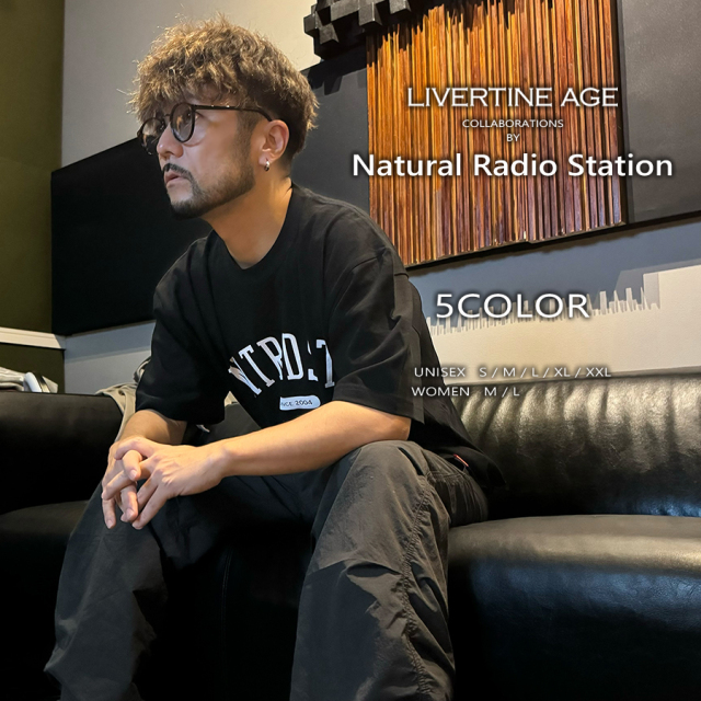 受注期間限定！Natural Radio Stationコラボ企画！コラボ半袖Tシャツ◆Natural Radio Station