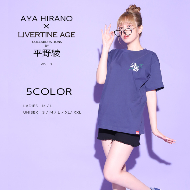 受注期間限定！平野綾コラボ企画第2弾！コラボ半袖Tシャツ◆平野綾
