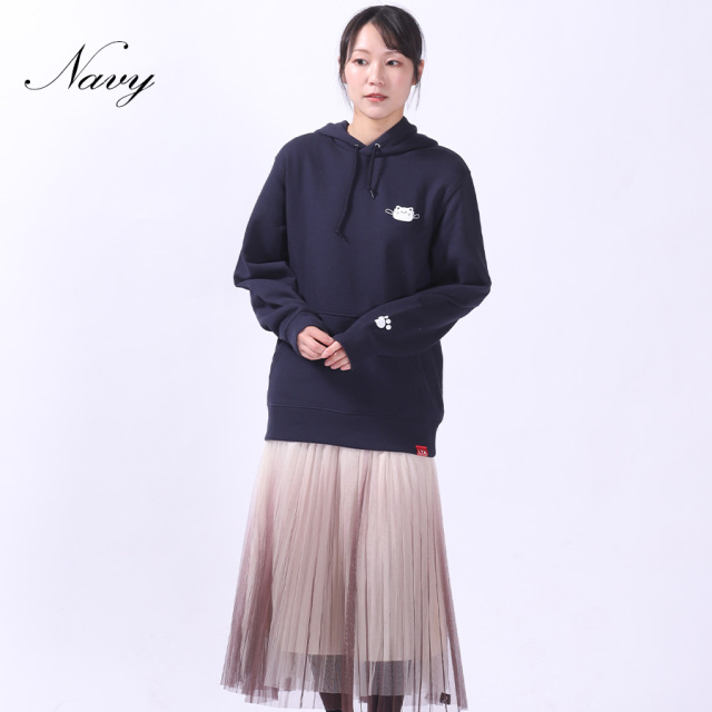 美品 Charlotte Lawrence Navy Blue パーカー L 美品 Charlotte Lawrence Navy Blue パーカー L