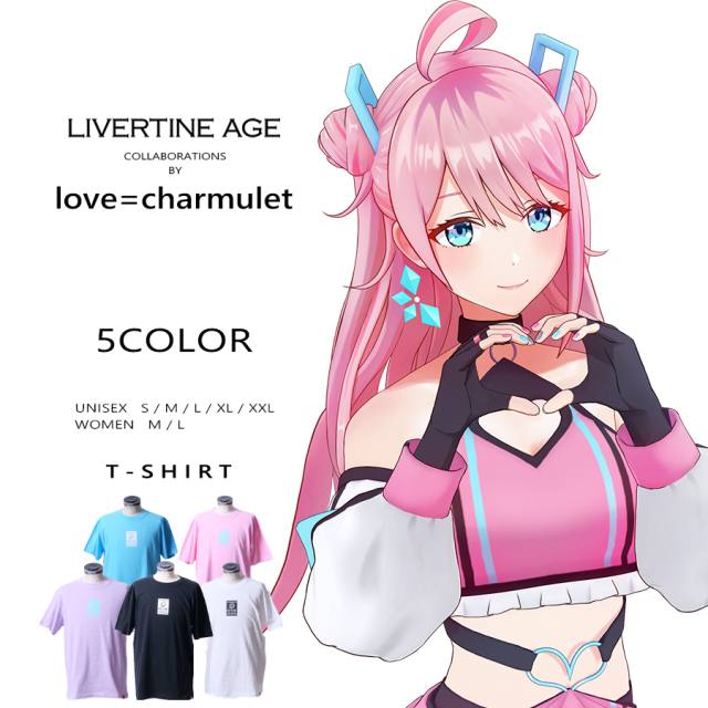 受注期間限定！love=charmuletコラボ企画！コラボ半袖Tシャツ◆love=charmulet