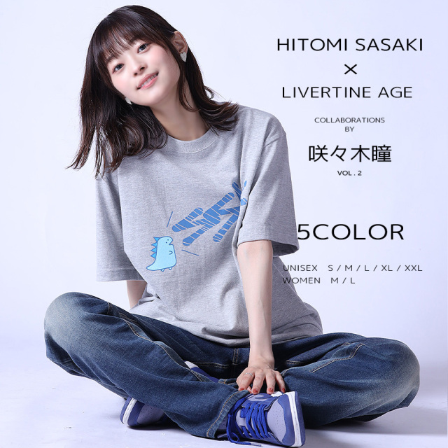 受注期間限定！咲々木瞳コラボ企画第2弾！コラボ半袖Tシャツ◆咲々木瞳