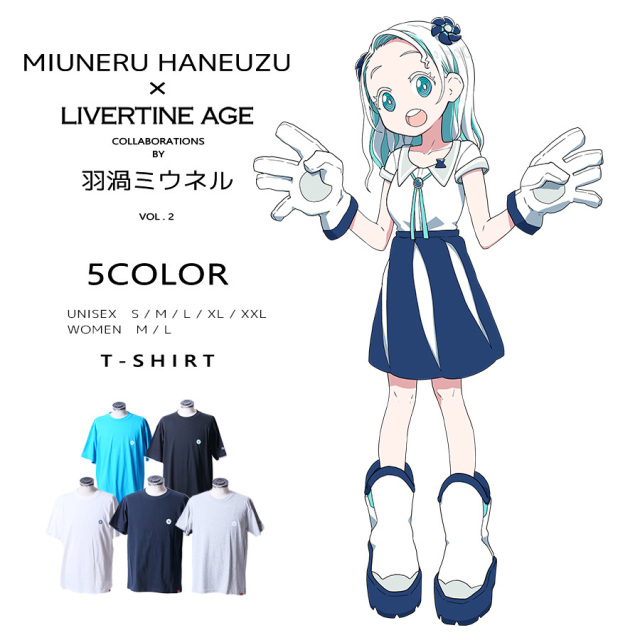 受注期間限定！羽渦ミウネルコラボ企画第2弾！コラボ半袖Tシャツ◆羽渦ミウネル