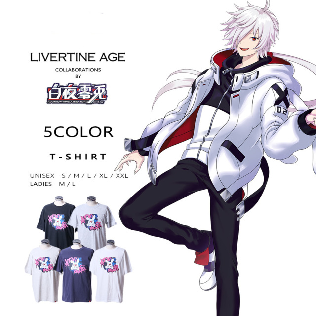 受注期間限定！白夜零兎コラボ企画！コラボ半袖Tシャツ◇白夜零兎