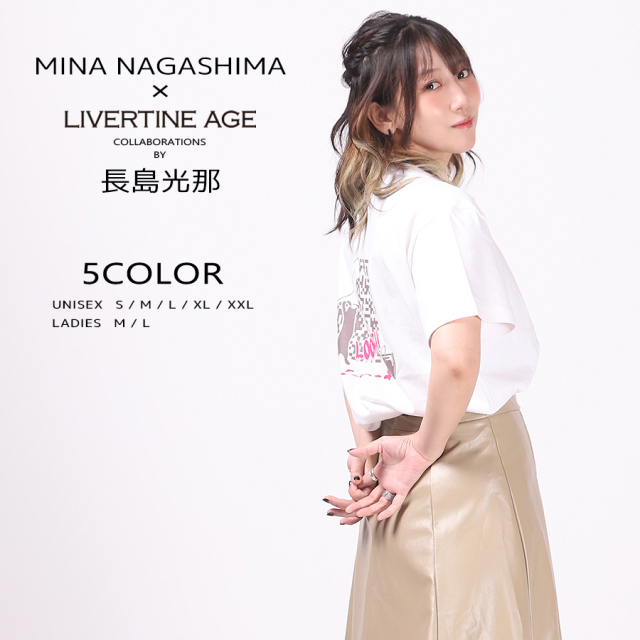 受注期間限定！長島光那コラボ企画第８弾！コラボ半袖Tシャツ◆長島光那