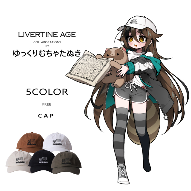 受注期間限定！ゆっくりむちゃたぬきコラボ企画！コラボキャップ◆ゆっくりむちゃたぬき