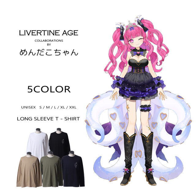受注期間限定！めんだこちゃんコラボ企画！コラボ長袖Tシャツ◇めん