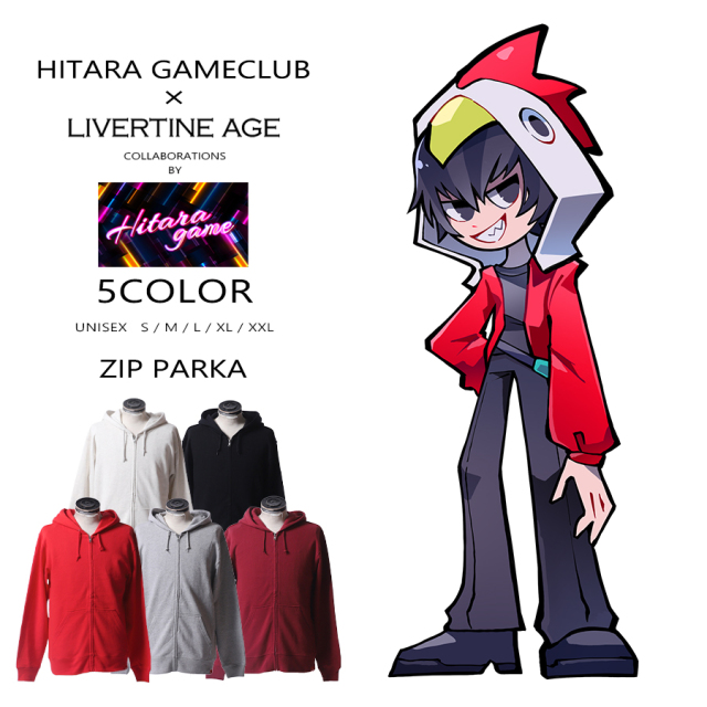 受注期間限定！ヒタラゲーム実況部コラボ企画！コラボZIPパーカー◆ヒタラゲーム実況部