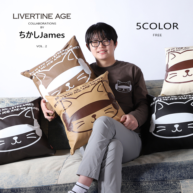 受注期間限定！ちかしJamesコラボ企画第2弾！コラボクッション◆ちかしJames