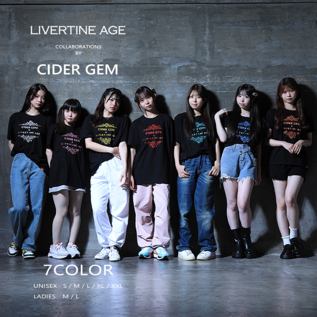 受注期間限定！CIDER GEMコラボ企画！コラボ半袖Tシャツ◆CIDER GEM