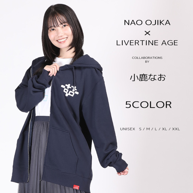 受注期間限定！小鹿なおコラボ企画！コラボZIPパーカー◆小鹿なお