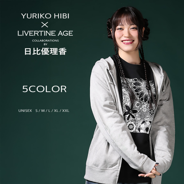 受注期間限定！日比優理香コラボ企画！コラボZIPパーカー◇日比優理香