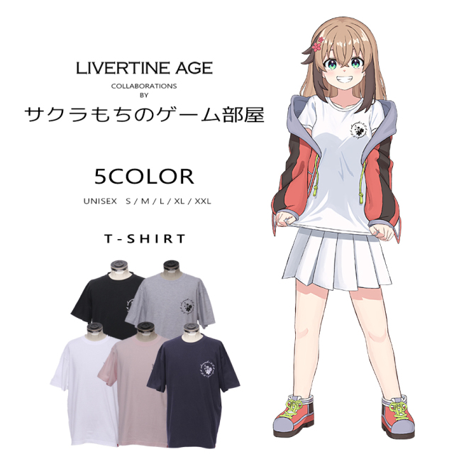 受注期間限定！サクラもちのゲーム部屋コラボ企画！コラボ半袖Tシャツ◆サクラもちのゲーム部屋