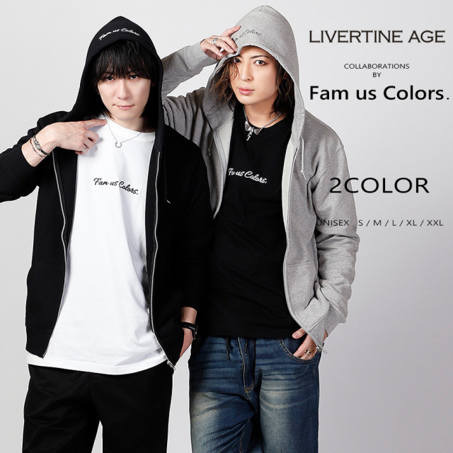 受注期間限定！Fam us Colors.コラボ企画！コラボZIPパーカー◆Fam us Colors.