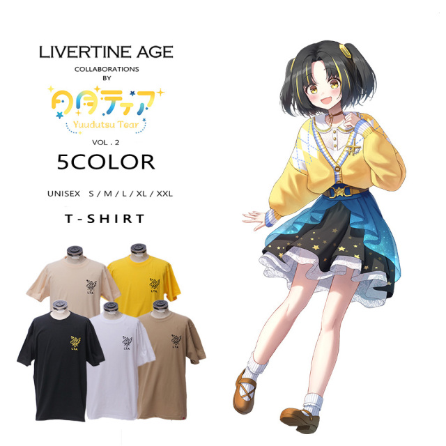 受注期間限定！夕月ティアコラボ企画第2弾！コラボ半袖Tシャツ◆夕月ティア