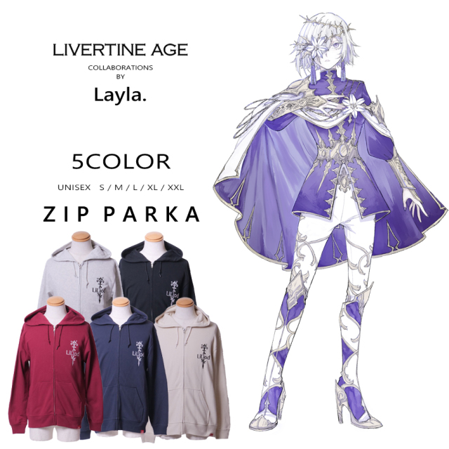 受注期間限定！Layla.コラボ企画！コラボZIPパーカー◆Layla.