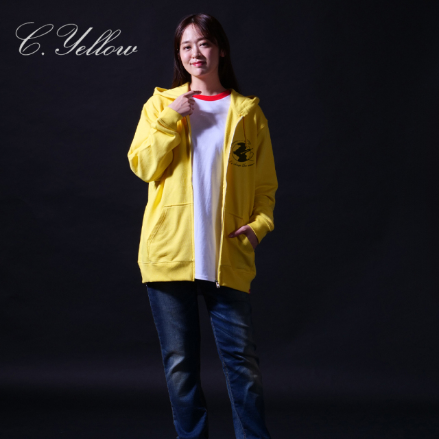 ハンドメイド　黄色の服 受注期間限定！羽ヶ町つまみコラボ企画！コラボZIPパーカー◇羽ヶ町つまみ