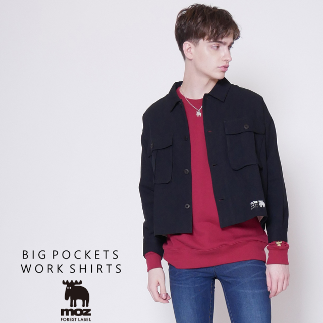 moz FOREST LABEL  BIGポケットワークシャツ◆ツイル ジャケット