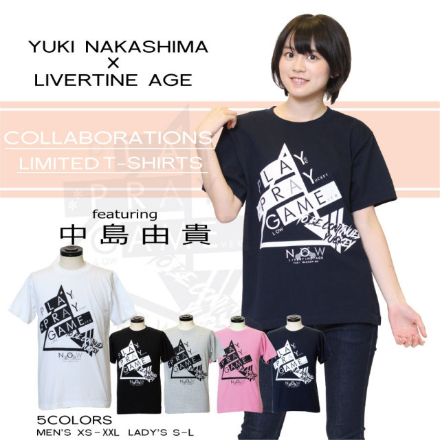 受注期間限定！中島由貴コラボ企画！！PLAY！PRAY！GAME半袖Tシャツ◆中島由貴 Tシャツ  コラボ 声優 アニメ