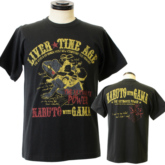 LIVERTINE AGE【リバティーンエイジ】◇NARUTOコラボレーション  NARUTO with GAMAＴシャツ
