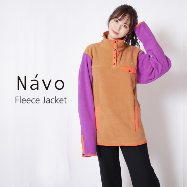 Navo×KANGOL REWARDコラボクレイジーパターンスタンドカラーフリース◆