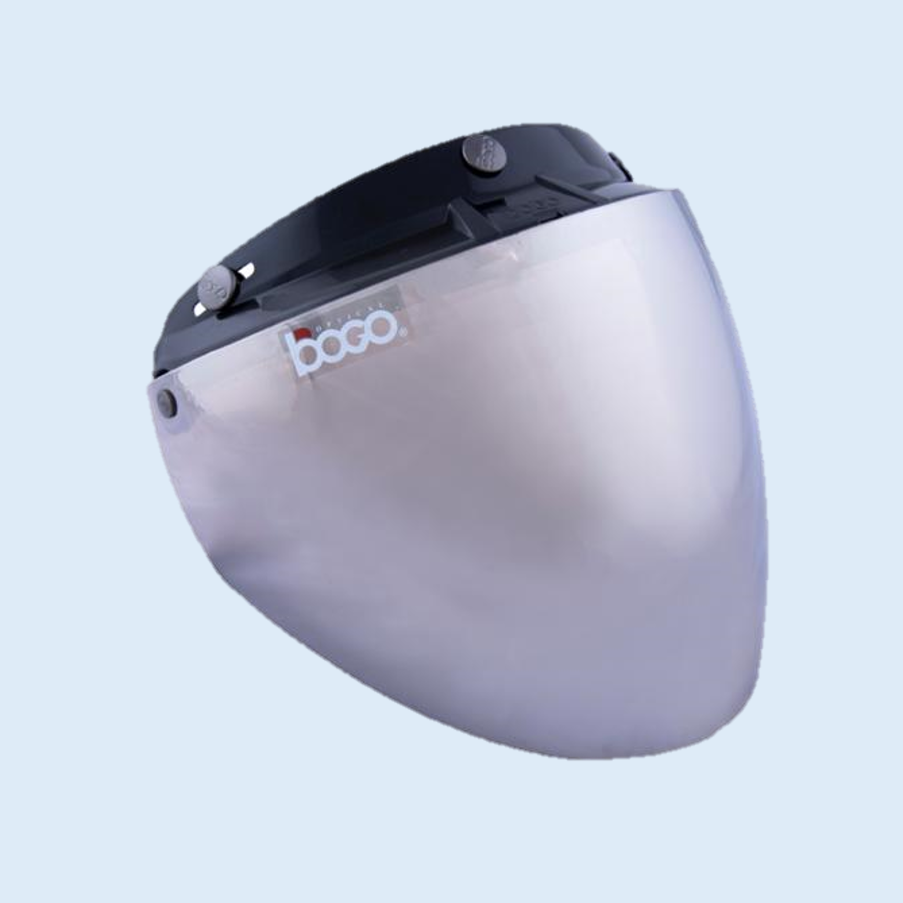 bogo ジェットシールド フリップアップ 開閉式 ベース付き イリジウムシルバー BG25-B12