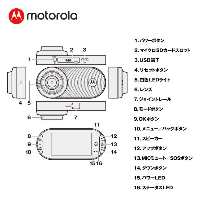 50%OFF】【日本正規品】モトローラー(MOTOROLA) ドライブレコーダー 駐車監視 小型軽量ドラレコ 6層レンズ ナンバープレートを明瞭に記録 1080P フルHD 高画質 車載カメラ 防犯カメラ 衝撃録画 高速起動 MDC100 50%OFF】【日本正規品】モトローラー(MOTOROLA) ドライブレコーダー 駐車監視 小型軽量ドラレコ 6層レンズ ナンバープレートを明瞭に記録 1080P フルHD 高画質 車載カメラ 防犯カメラ 衝撃録画 高速起動 MDC100