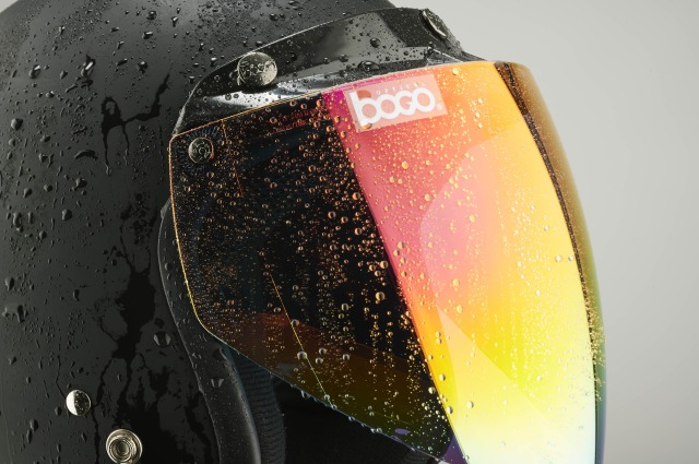 bogo ジェットシールド フリップアップ 開閉式 ベース付き クリスタル