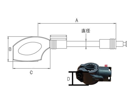 キーシリンダーロックキー(ワイヤー型/180)