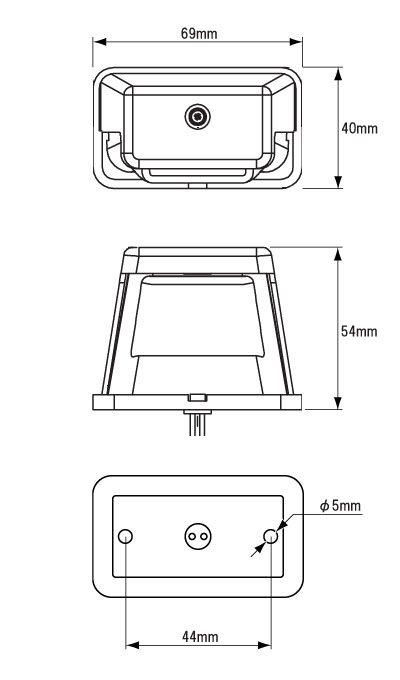 LED防水ナンバー灯（メッキ）