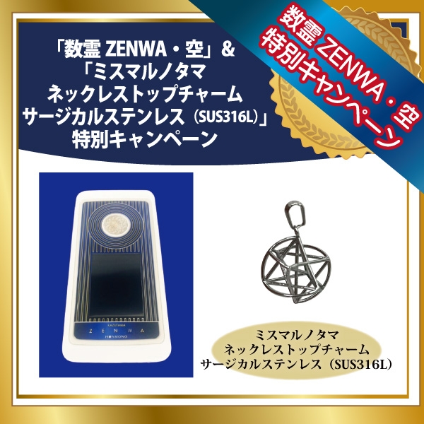 数霊ZENWA-空+ミスマルノタマネックレストップステンレス