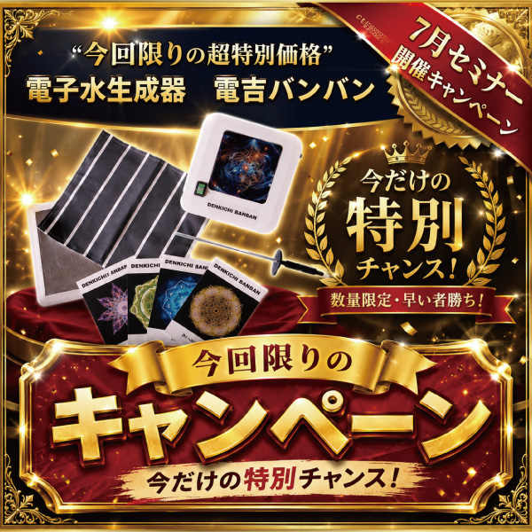 【今回限定！超特別価格】電子水生成器　電吉バンバン