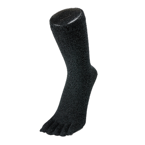 EMヘンプ五本指ソックス(黒)