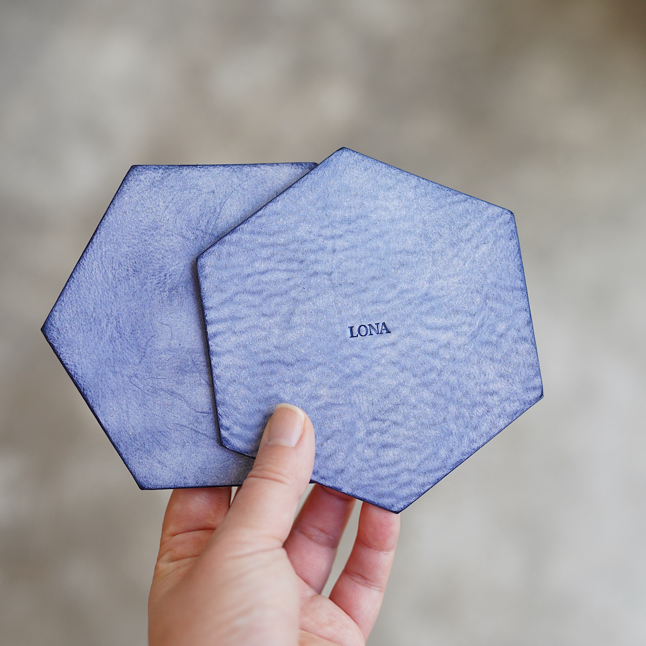 hexagon coaster Alaska Blue