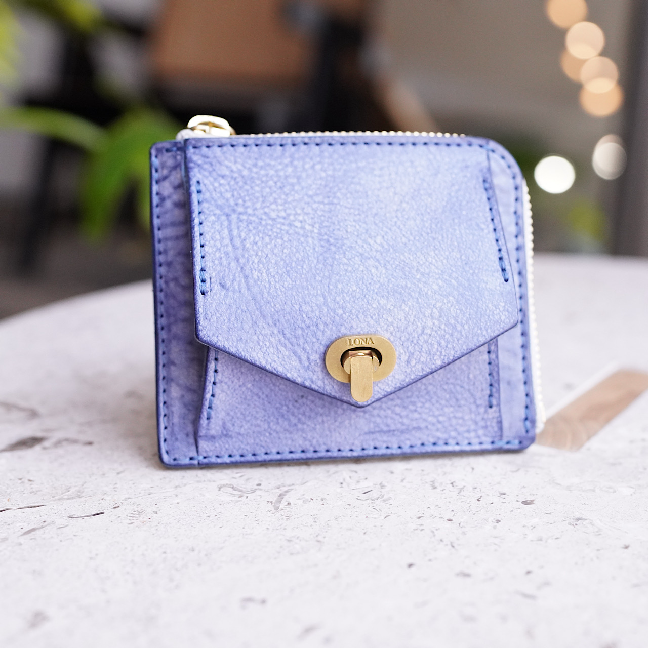 Box mini wallet -ento- Alaska Blue