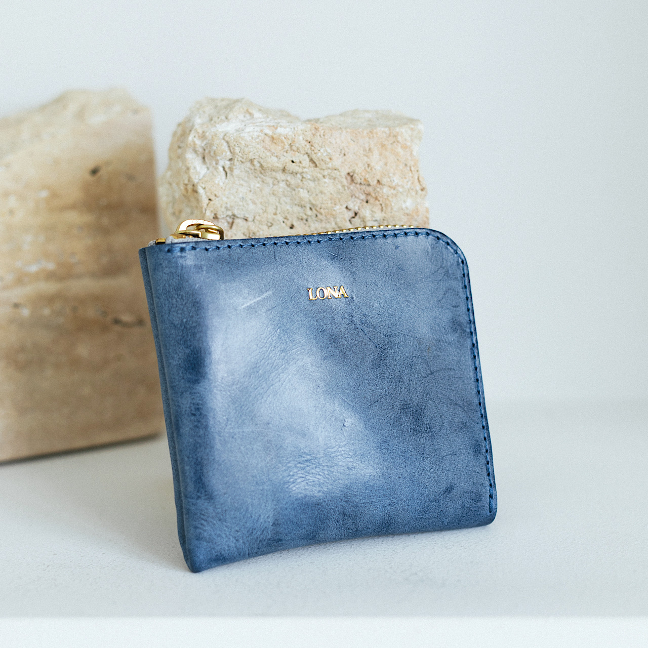 L-zip short wallet SIBILLA Marine【即納】