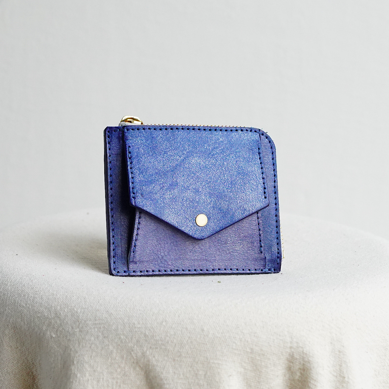 Box mini wallet italy Alaska Blue