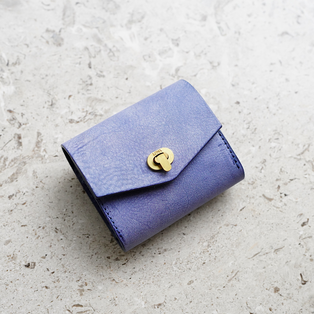 Half mini wallet -ento- Alaska Blue