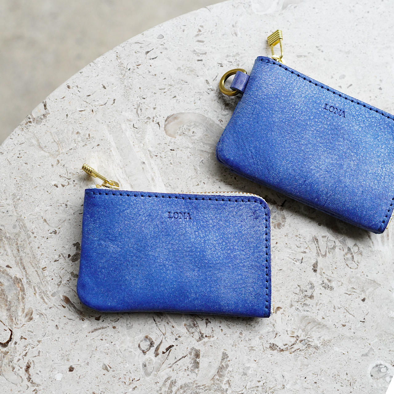 L-zip coin case Alaska Blue