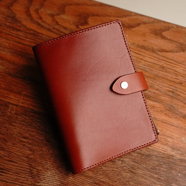 Passport case terracotta brown