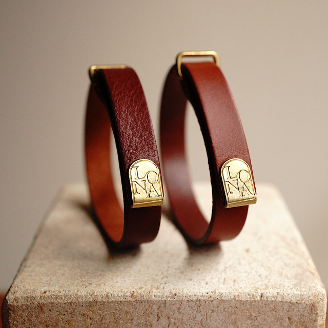 Lunette bracelet (ロック付き仕様）terracotta brown