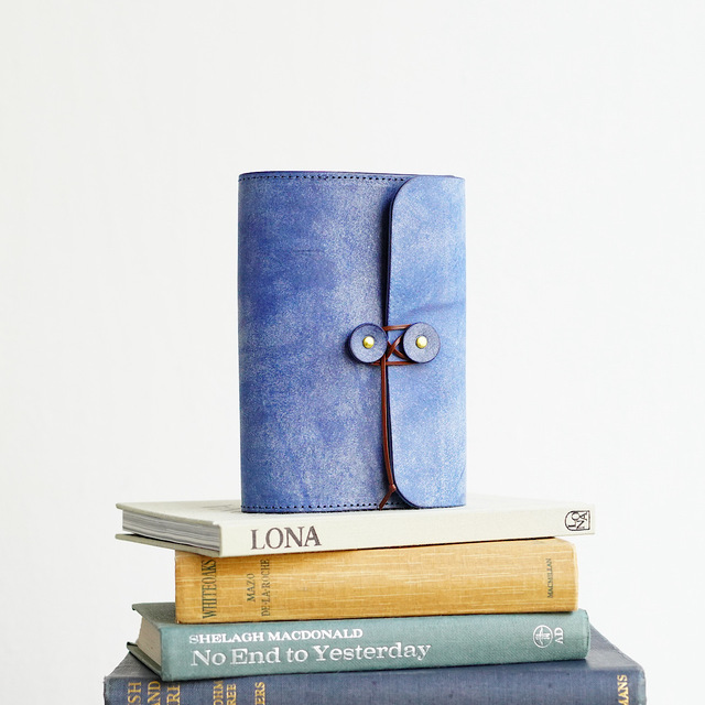 Envelope book cover/ A6.文庫サイズ Alaska Blue